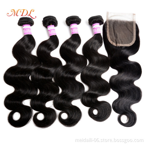 Human Hair Bundle Aligned Vendor From brazilian Wholesale Body Wave Style Hair Extension Bundles With Closures